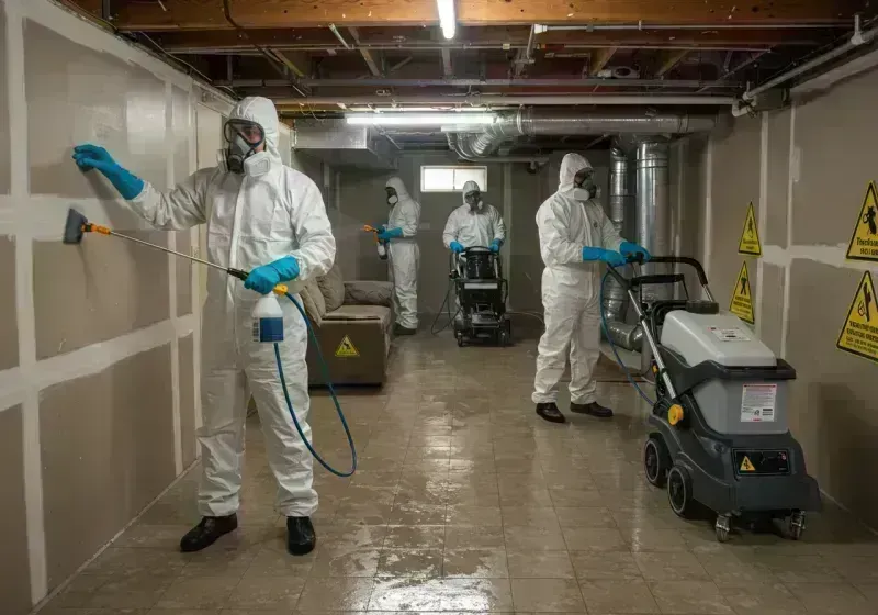 Basement Moisture Removal and Structural Drying process in Franklin County, MO